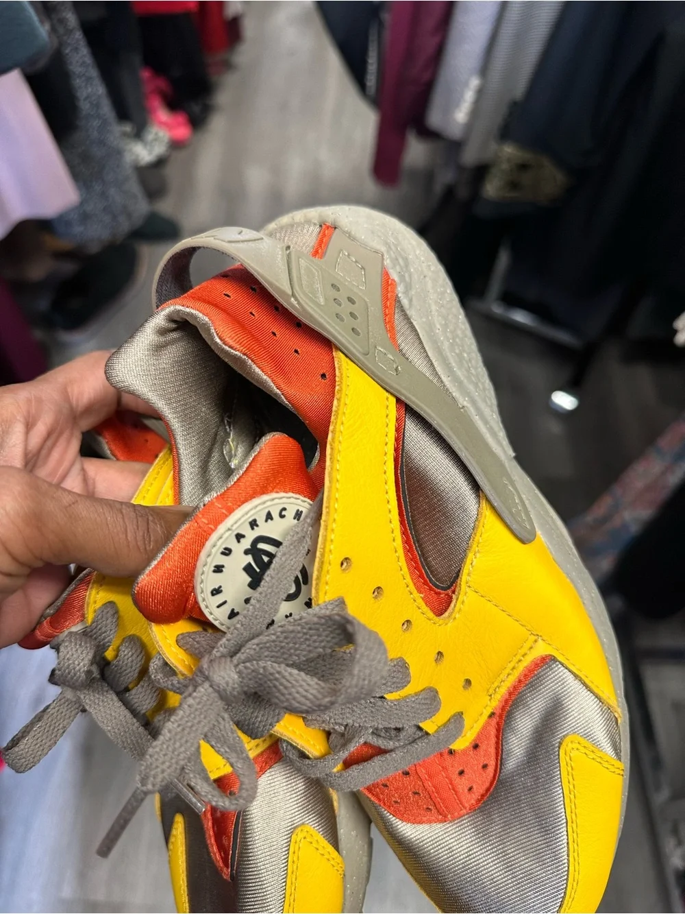 Nike Kids Yellow & Orange Athletic Sneakers